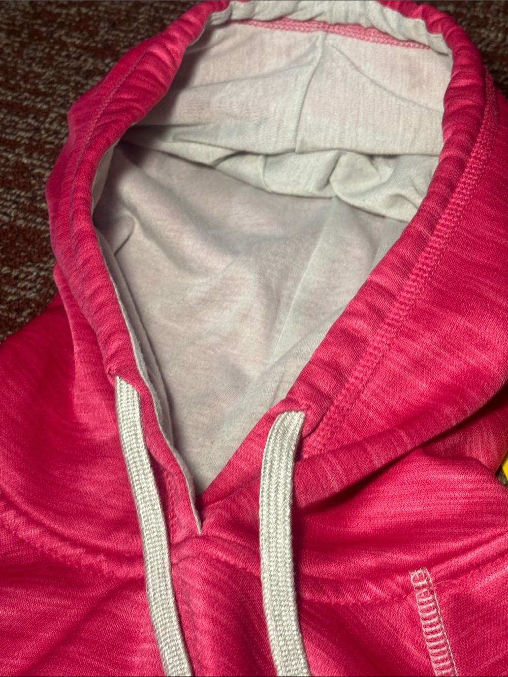 Bright pink Heathered hoodie athletic Athleisure pullover sweatshirt large - Picture 9 of 14